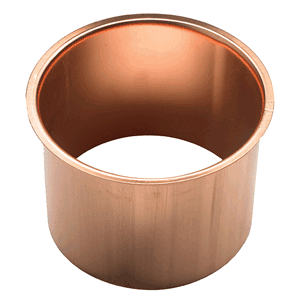 Copper drain pipe socket for box gutter