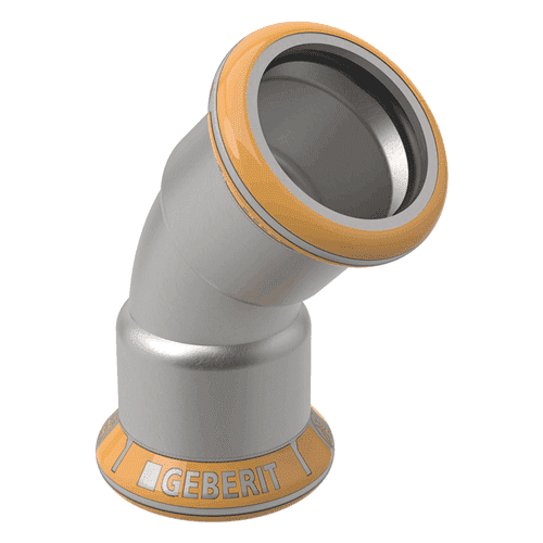 Geberit Mapress Therm RVS 304, bocht 45gr - 1x steek