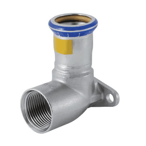 Mapress stainless steel 316 gas, elbow tap connector, press x f.thr.