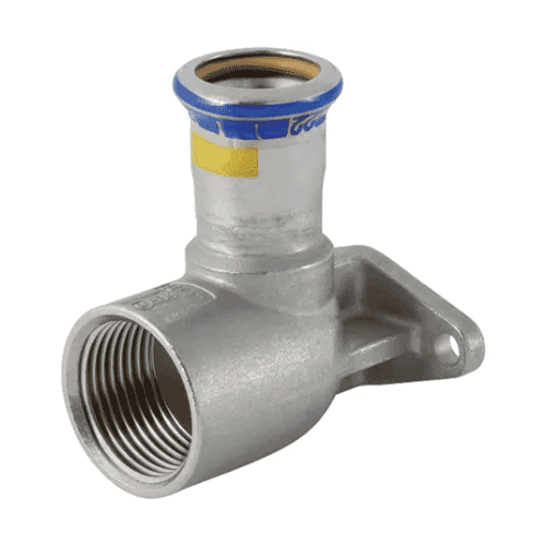 Mapress stainless steel 316 gas, offset elbow tap connector