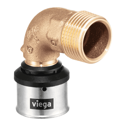 Viega Smartpress adaptor bend with male thread, 90° with SC-Contur