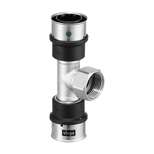 Viega Smartpress stainless steel reducer Tee with f.thr. and SC-Contur