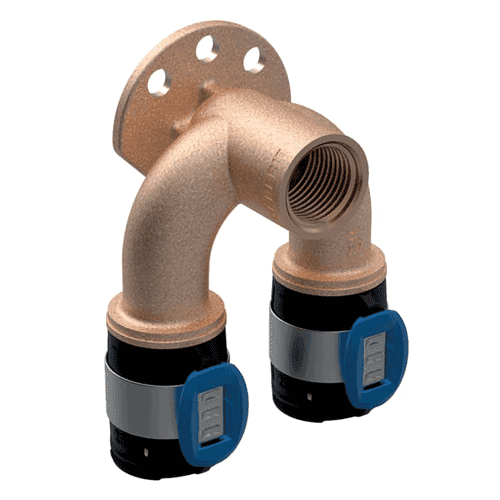 Geberit FlowFit double elbow tap connector 90°