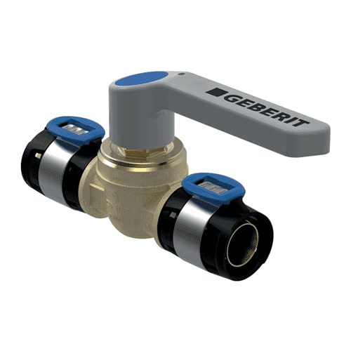Geberit FlowFit ball valve with lever