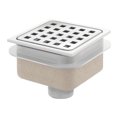Van den Berg ABS drainage gully with SST grate, vertical outlet