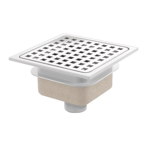Van den Berg ABS drainage gully with SST grate, 150 x 150 mm