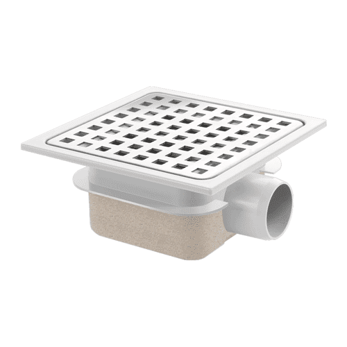 Van den Berg ABS drainage gully with SST grate, horizontal outlet