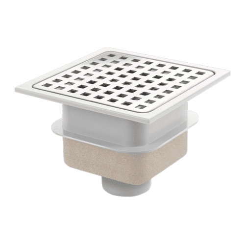 Van den Berg ABS drainage gully with SST grate, 150 x 150 mm