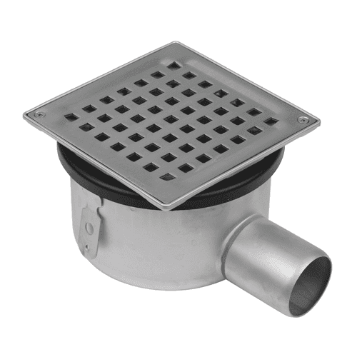 Blücher stainless steel shower drain (side outlet)
