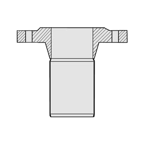 Stainless steel flange connection with spigot-end