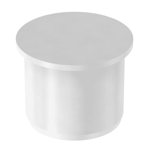 Stainless steel end cap, 125 mm