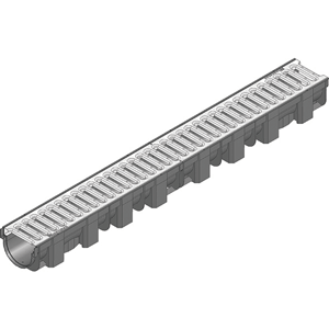 Hauraton TOP X line channel with steel slotted grating