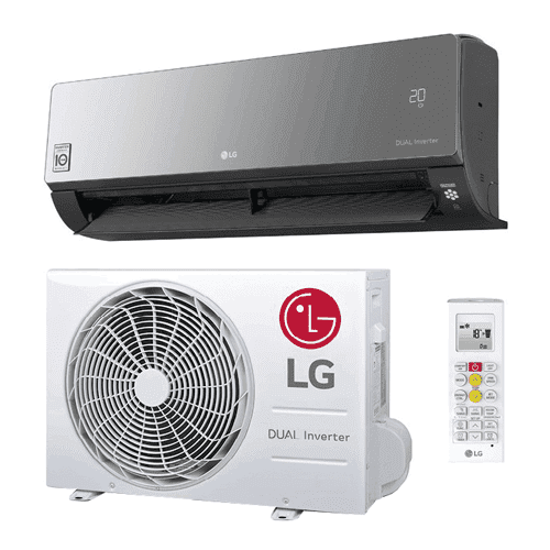 LG airco Artcool Gallery Mirror Black buitenunit +  binnenunit