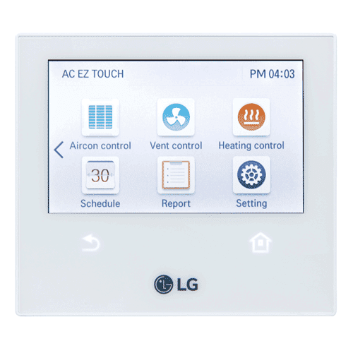 LG heat pump remote control Easy Touch