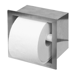 LoooX roll holder, square, stainless steel