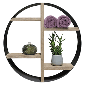 LoooX Wooden BoX rond, mat-zwart