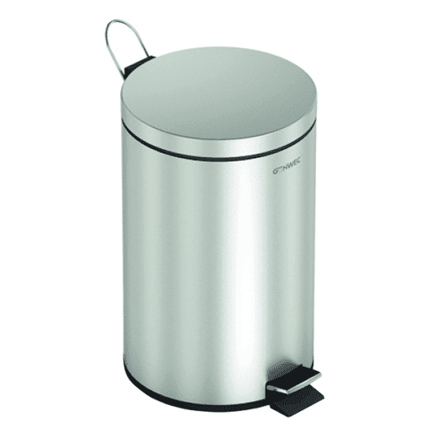 GENWEC waste bin, 5 litre, brushed stainless steel