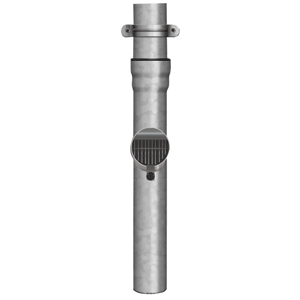 GMX rainwater end pipe + leaf separator, 80 x 500