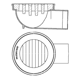 609119 ACO fl.drain DN100 KL.M adjust. HO