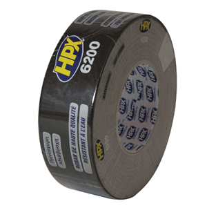 610024 Tape linnen zwart 50mm rol 50m