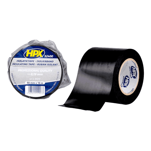 610121 Isol.tape pvc 50mm rol  10mtr zwart