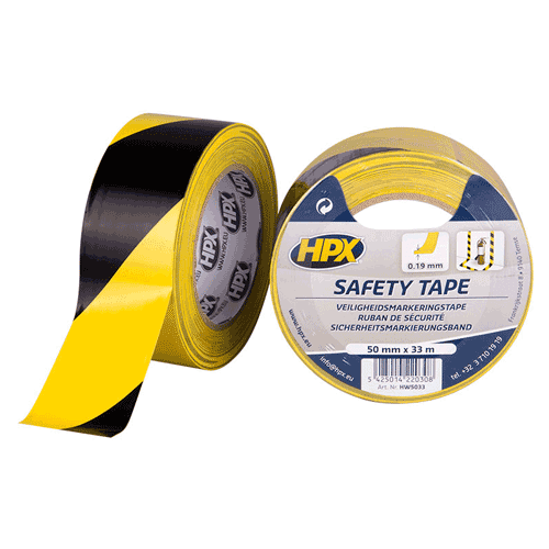 610302 Marking tape yel.-black 50mm-33mt