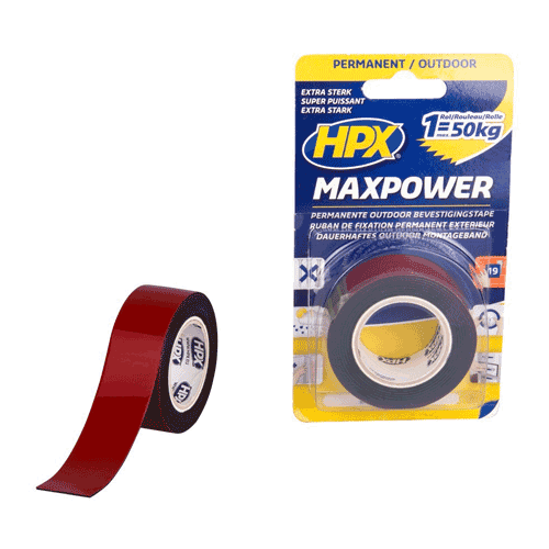 610304 Maxpower zwart dubb. 25mm-1,5mt