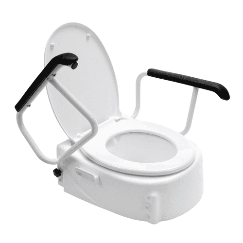Linido toilet seat raiser + armrests and cover