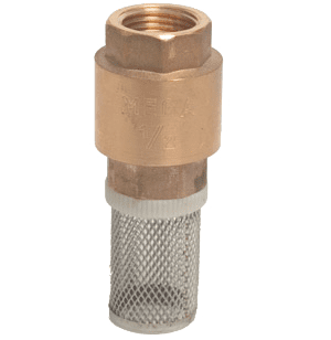 Spring-loaded bottom valve/foot valve