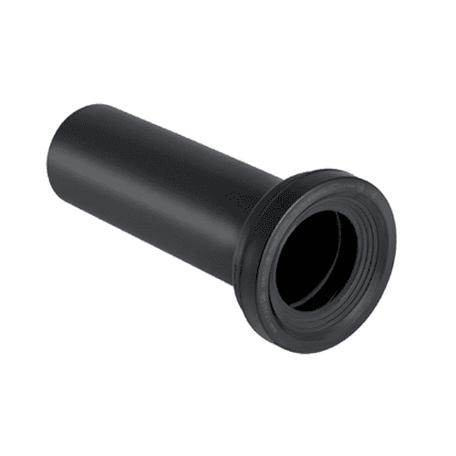 PE connection pipe with rubber seal, 90 mm