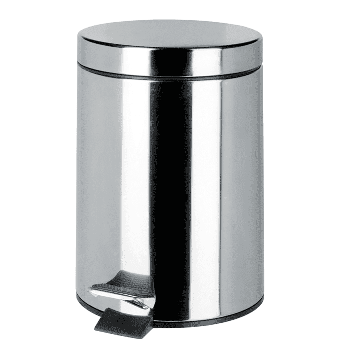 Geesa Hotel Collection polished stainless steel pedal bin, 3 L