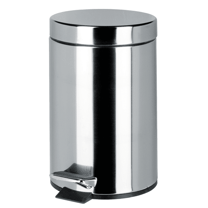 Geesa Hotel Collection polished stainless steel pedal bin, 5 L