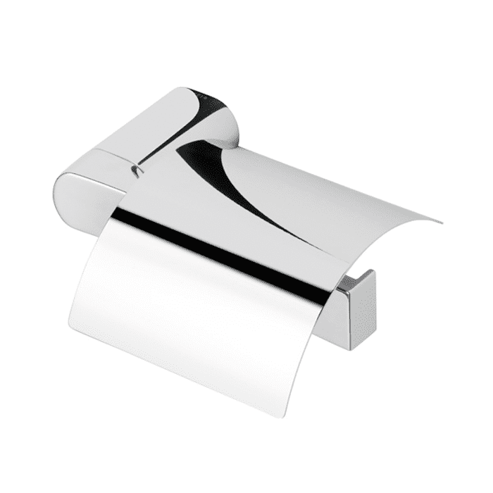 Geesa Wynk Collection toilet roll holder with cover, right