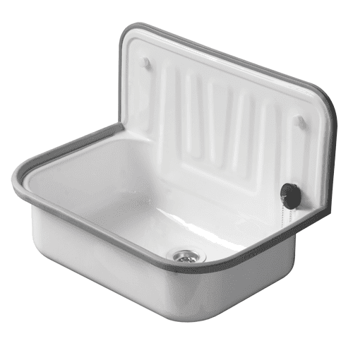 615476 Pour-out sink white sheet steel