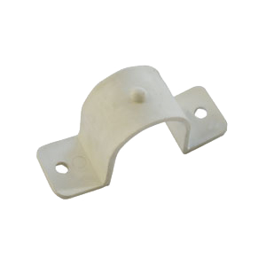 Downpipe clamp, plastic white