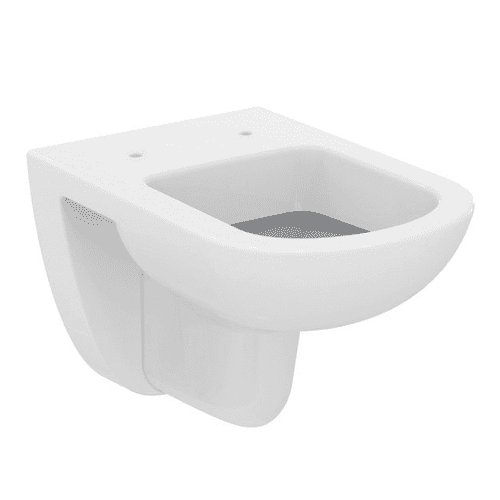 San Remo wall-hung toilet, straight flush, white, 53cm deep