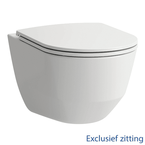 Laufen Pro wall mounted toilet deep flush, rimless, white