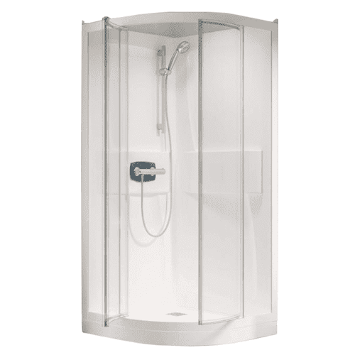 Kinedo Kineprime Glass shower cabin, half-round