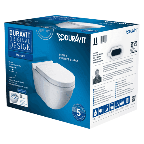 Duravit Starck 3 wall-mounted toilet pack
