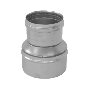 stainless steel single-walled adapter from 100 to 80 mm