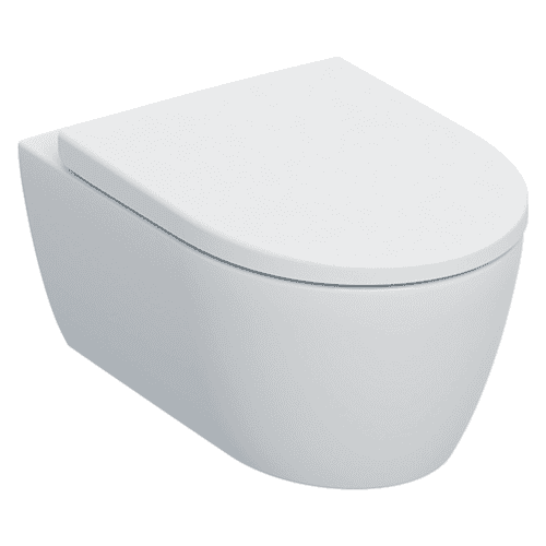 Geberit iCon wall-mounted toilet+ seat SC/QR, matt white