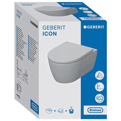 659129 GEB iCon set wall-wc Rimfree+seat