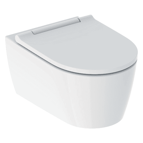 Geberit ONE wall-mounted toilet + seat, matt white