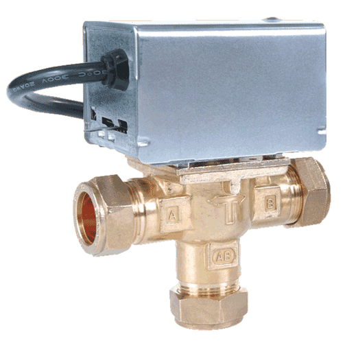 681847 3-Weg klep 1/2"bi + motor 230V