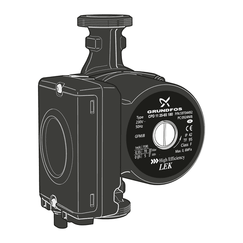 NIBE modulating circulation pump CPD11-25/75 230 V