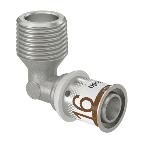 Uponor S-Press PLUS reducing elbow 90° male thread