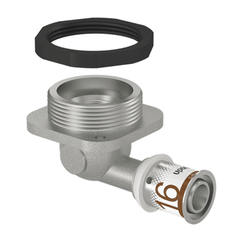 Uponor S-Press PLUS connection adapter 90°, 16x1/2"