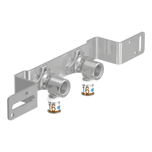 Uponor S-Press PLUS mounting bracket set, 16 x 1/2" f.thr., ctc 80 mm