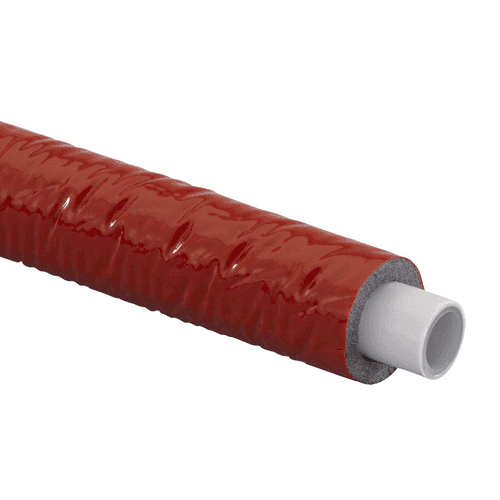 Uponor MLC pipe pre-insulated S6, 14 x 2.0 mm, L=50 m, red