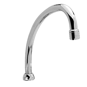 Chrome-plated universal high curved spout